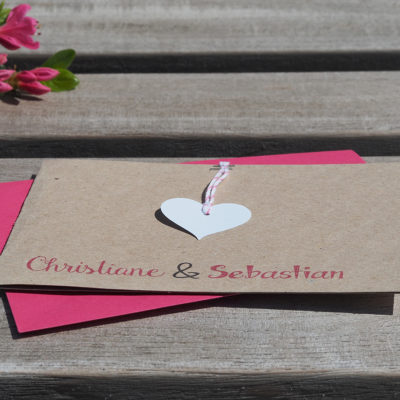 Personalisierte Glückwunschkarte zur HOCHZEIT [Pink]