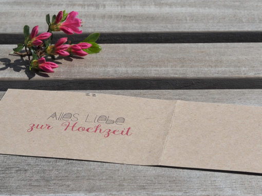 Personalisierte Glückwunschkarte zur HOCHZEIT [Pink] – Bild 2