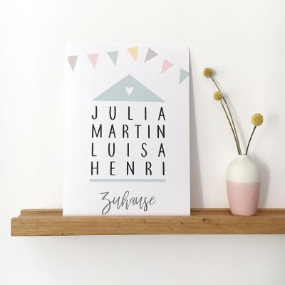 Personalisiertes Familienposter in A4