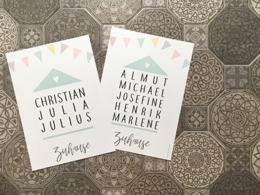 Personalisiertes Familienposter in A4 – Bild 2