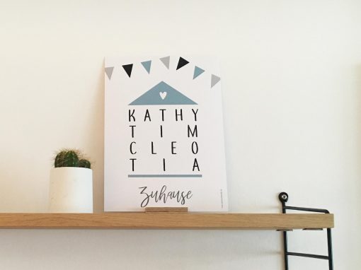 Personalisiertes Familienposter in A4 – Bild 3