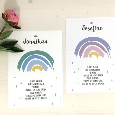 Personalisiertes Poster zur Kommunion/Konfirmation/Taufe A4