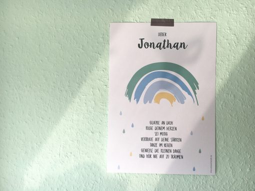Personalisiertes Poster zur Kommunion/Konfirmation/Taufe A4 – Bild 2