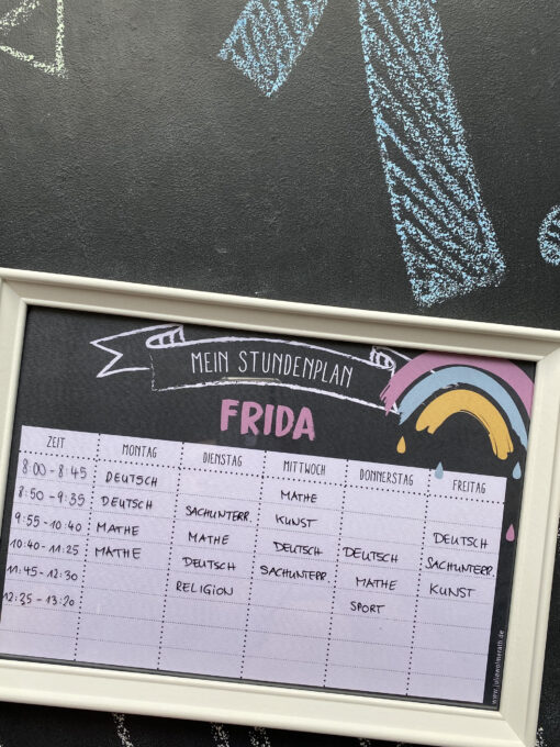 Personalisierter Stundenplan · Regenbogen – Bild 4