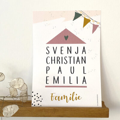 Personalisiertes Familienposter · Designpapier