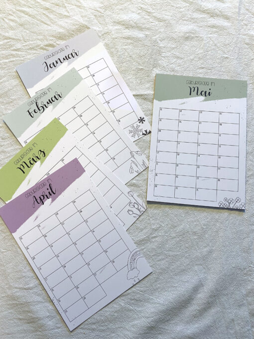 Geburtstagskalender · A5 · für jedes Jahr – Bild 5