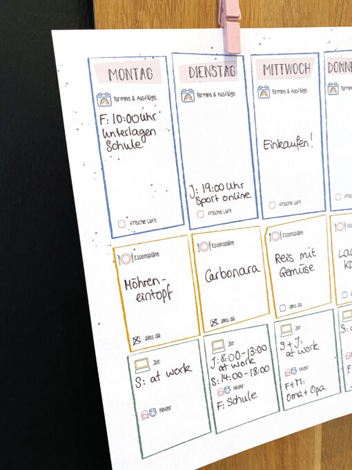 Familien-Wochenplan zum Ausdrucken · Download – Bild 3