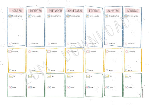 Familien-Wochenplan zum Ausdrucken · Download – Bild 4