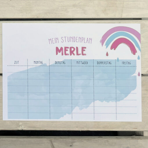 Stundenplan Einschulung