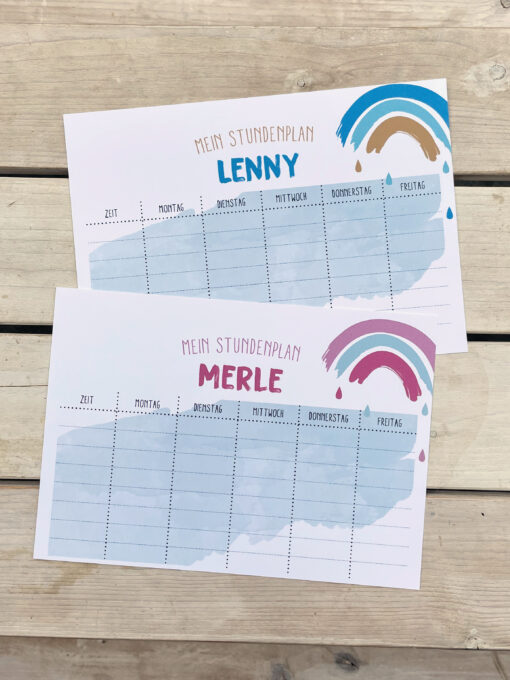 Stundenplan Einschulung