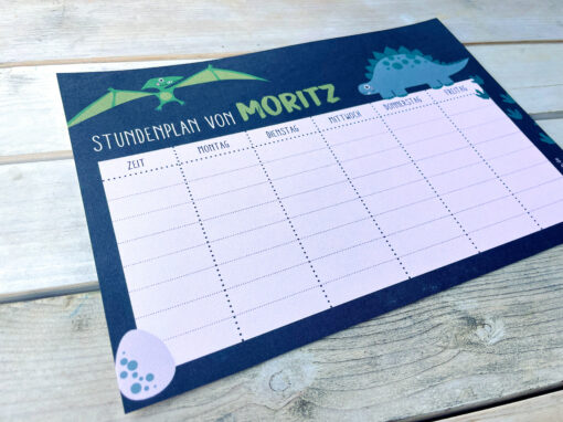 Personalisierter Stundenplan · Dino / Einhorn – Bild 3