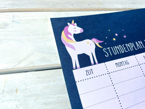 Personalisierter Stundenplan · Dino / Einhorn – Bild 8