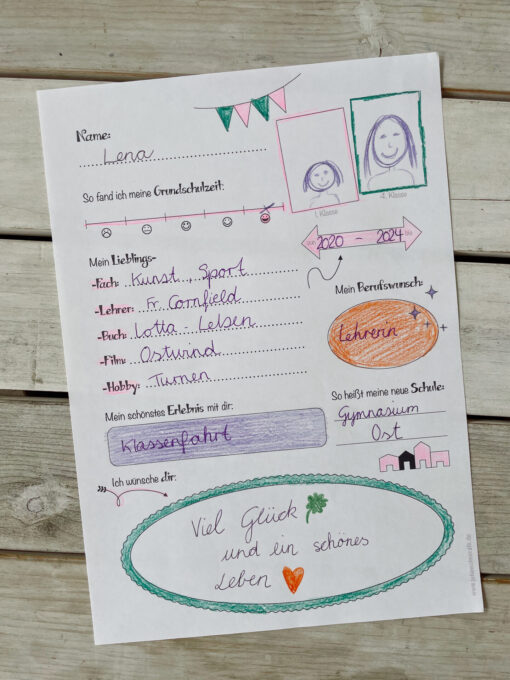 Abschiedsgeschenk für Lehrer*innen Grundschule · Download – Bild 3
