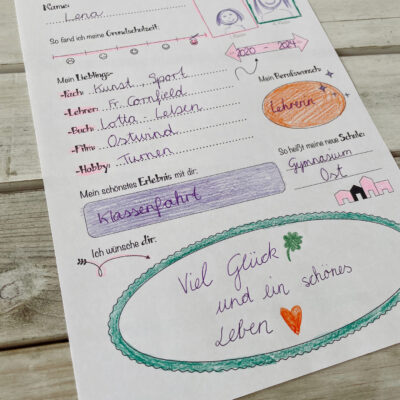 Abschiedsgeschenk für Lehrer*innen Grundschule · Download