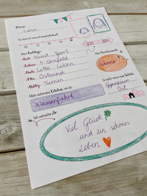 Abschiedsgeschenk für Lehrer*innen Grundschule · Download