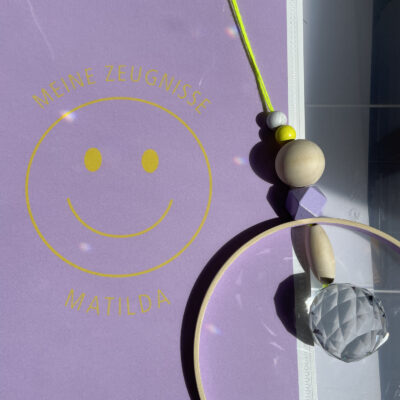 Zeugnismappe Smiley · personalisiert