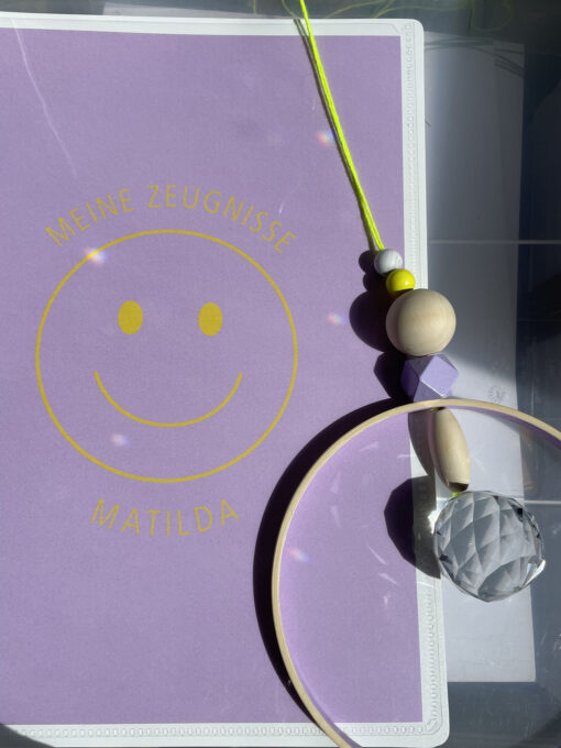 Zeugnismappe Smiley · personalisiert