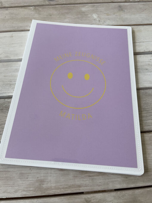 Zeugnismappe Smiley · personalisiert – Bild 2