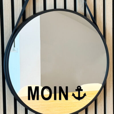 Spiegelsticker "MOIN"