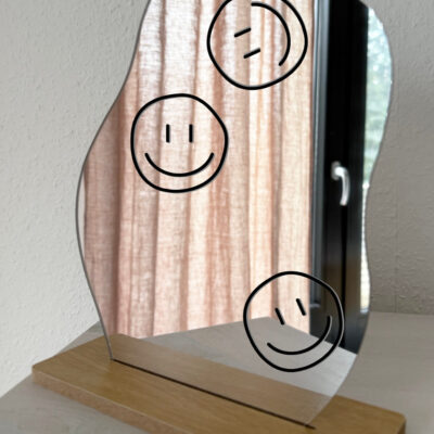Spiegelsticker 3er Set Smiley