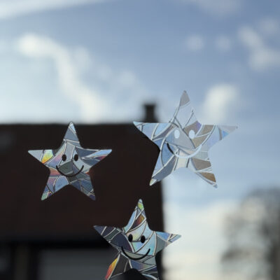 Fenster-Suncatcher Stern-Smiley